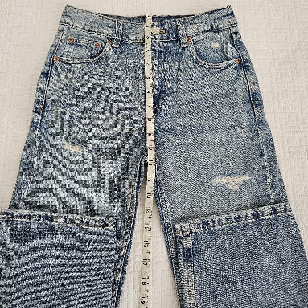 Zara Girls Denim Ripped Jeans - Picture 9 of 14